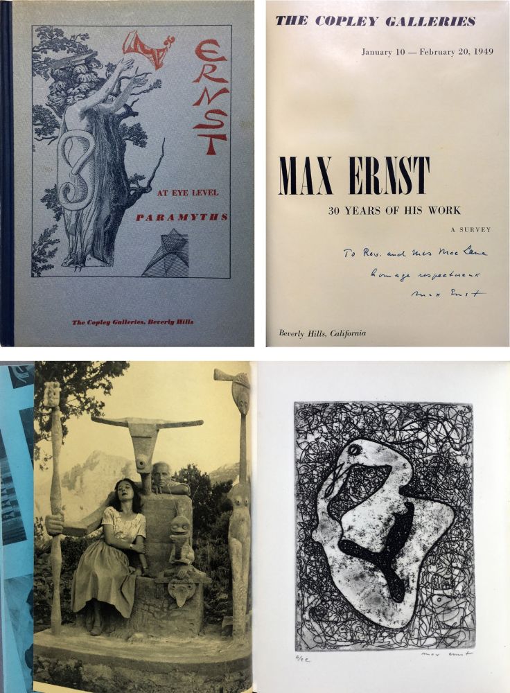 Livre Illustré Ernst - THE COPLEY GALLERIES. At Eye Level. Paramyths. Max Ernst, 30 years of his work.