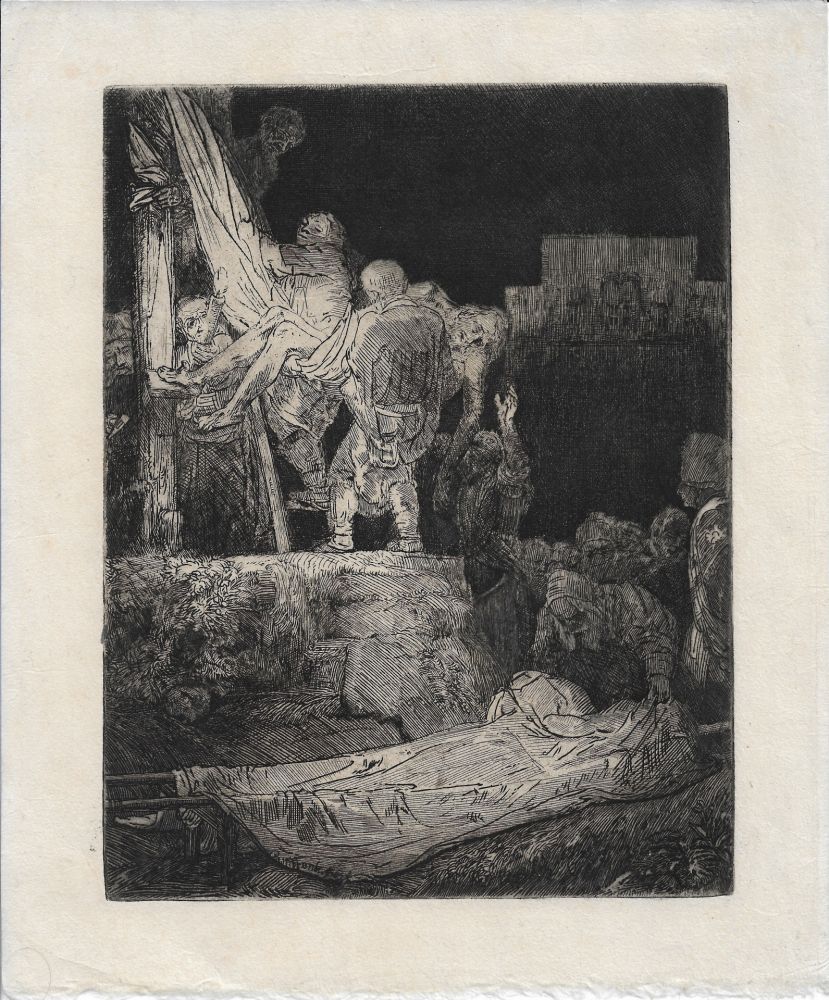 Gravure Rembrandt - The Descent from the Cross by Torchlight