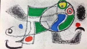 Lithographie Miró - The dreamer