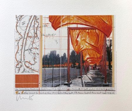 Lithographie Christo - The Gates (a)