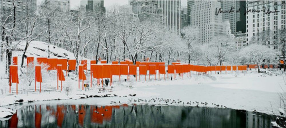 Photographie Christo - The Gates Skyline in the snow