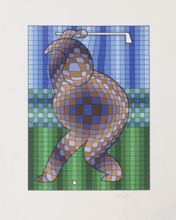 Multiple Vasarely - The Golfer