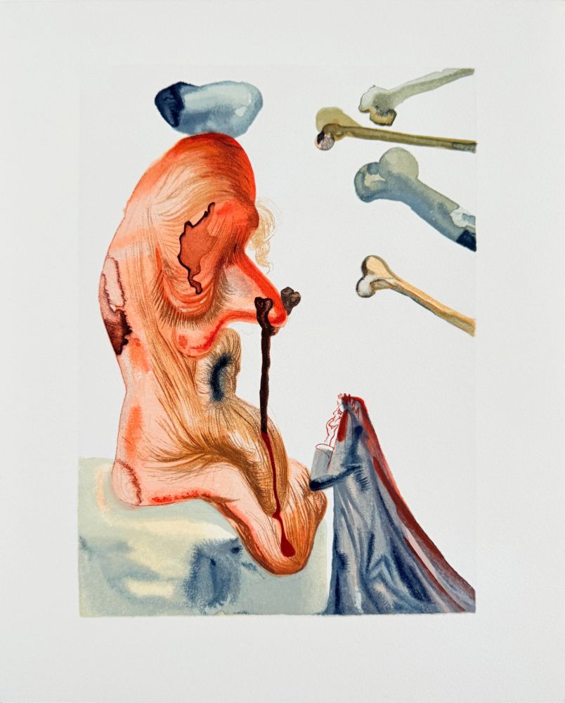 Gravure Sur Bois Dali - The Inferno, Canto 18  - Les Trompeurs