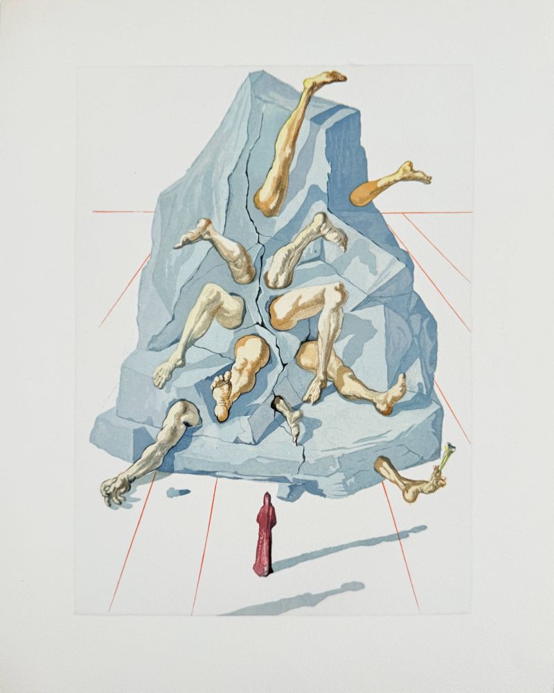 Gravure Sur Bois Dali - The Inferno, Canto 19 - The Simonists