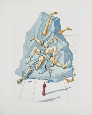 Gravure Sur Bois Dali - The Inferno, Canto 19 - The Simonists