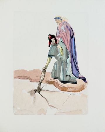 Gravure Sur Bois Dali - The Inferno, Canto 32 - Les Traitres envers leur patrie