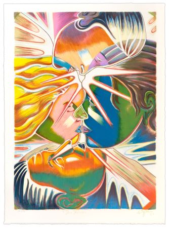 Lithographie Bigum - The Kisses