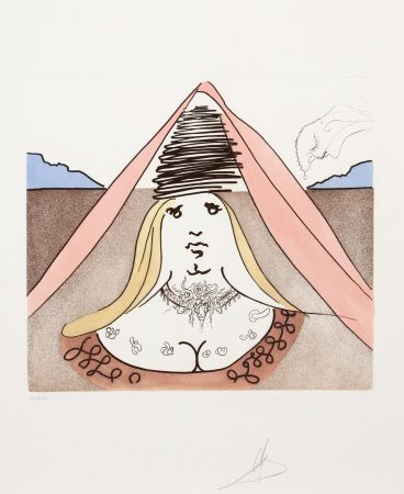 Gravure Dali - The Lady Dulcinea from Historia de Don Quichotte de la Mancha