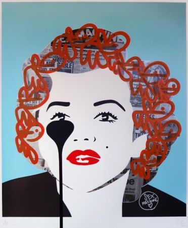 Sérigraphie Pure Evil - The last Marilyn (orange fizz)