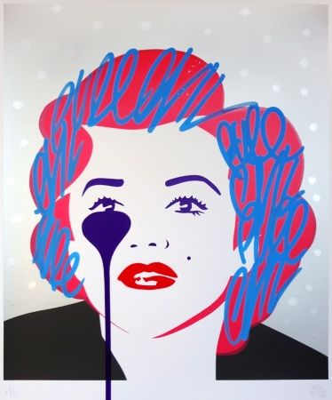 Sérigraphie Pure Evil - The last Marilyn (silver dots)