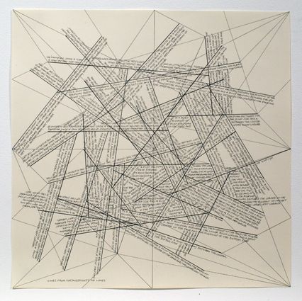 Gravure Lewitt - The Location of Lines. Lines from the Midpoints of Lines.