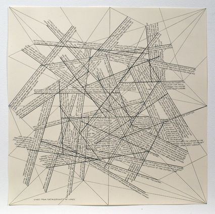 Gravure Lewitt - The Location of Lines. Lines from the Midpoints of Lines.
