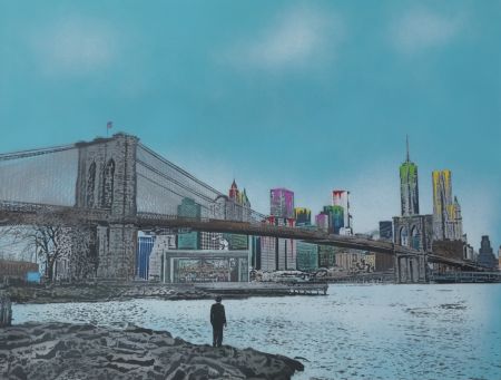 Sérigraphie Walker - The Morning After – Brooklyn Bridge