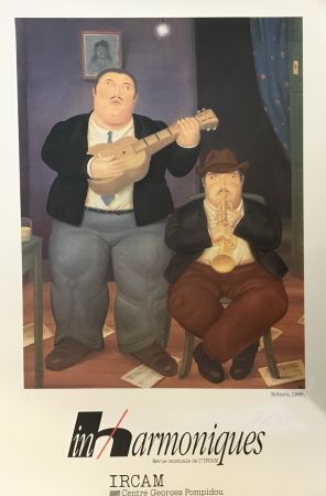 Lithographie Botero - The Musicians (In Harmoniques: Revue musicale de l'IRCAM)