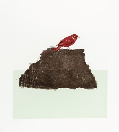 Lithographie Drummond - The Northern Cardinal (or Redbird)