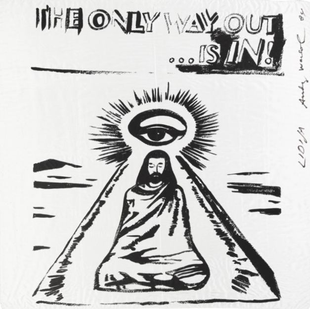 Sérigraphie Warhol - The Only Way Out is In (FS IIIA.55) (Silk Scarf) 