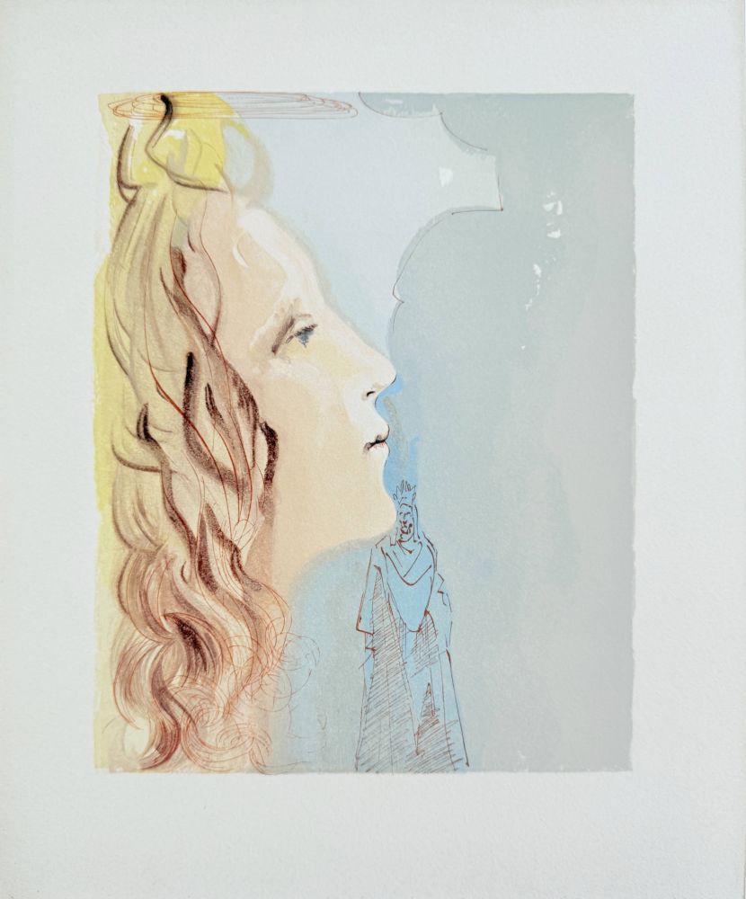 Gravure Sur Bois Dali - The Paradise, Canto 8 - La plus grande beauté de Béatrice
