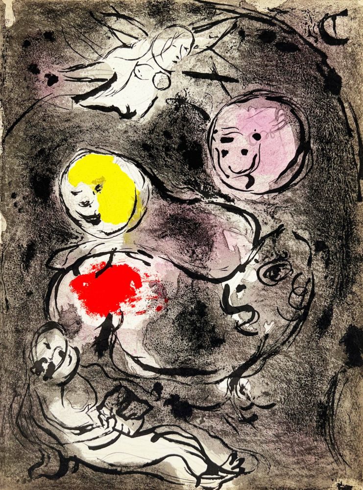 Lithographie Chagall - The Prophet Daniel in the Lions' Den