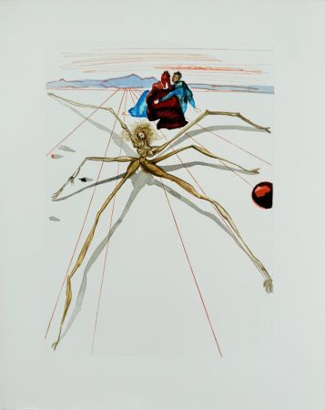 Gravure Sur Bois Dali - The Purgatory, Canto 17 - Leaving the Terrace of Anger