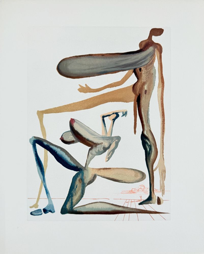 Gravure Sur Bois Dali - The Purgatory, Canto 22 - Prodigality