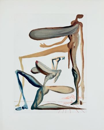 Gravure Sur Bois Dali - The Purgatory, Canto 22 - Prodigality