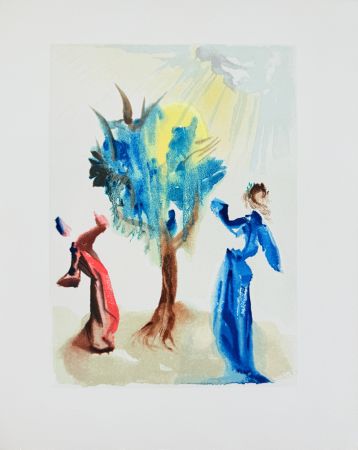 Gravure Sur Bois Dali - The Purgatory, Canto 24 - The Tree of Penitence