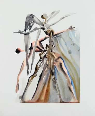 Gravure Sur Bois Dali - The Purgatory, Canto 4 - The Negligent Ones