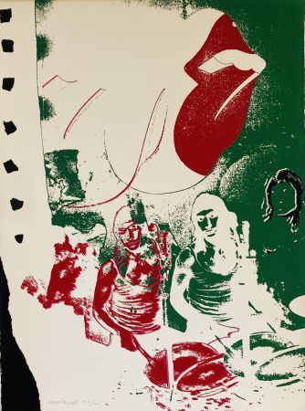 Sérigraphie Malaval - The Rolling Stones, 1974.