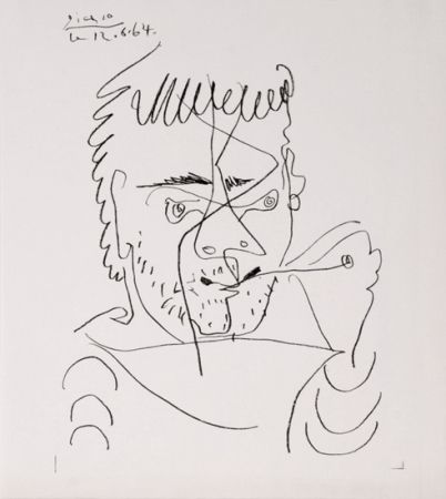 Lithographie Picasso - The Smoker, Daniel Henri Kahnweiler