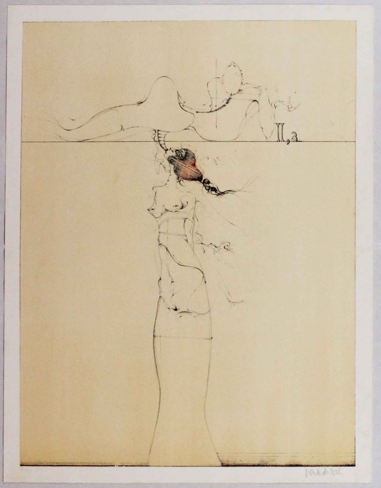 Lithographie Wunderlich - The song of sogns