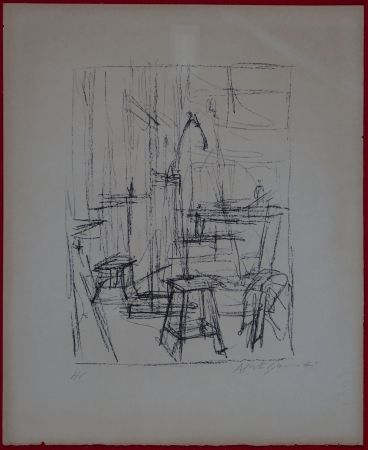 Lithographie Giacometti - The Studio with Head of Horse (II)