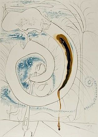 Gravure Dali - The visceral circle of the cosmos