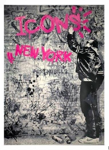 Sérigraphie Mr Brainwash - The Wall (Pink), 2012 