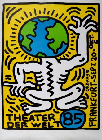 Sérigraphie Haring - Theater der Welt, 1985