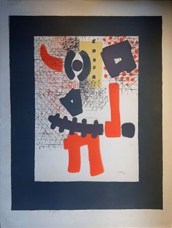 Lithographie Unknown - Thomas Gleb, Guerrier: Abstract Composition, 1959, Hand-Signed Lithograph,