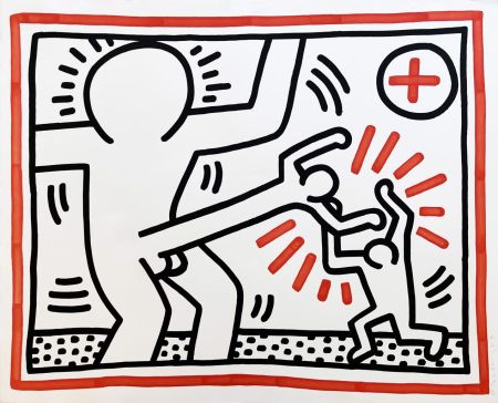 Lithographie Haring - Three Lithographs: One Plate