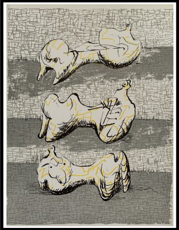 Lithographie Moore - Three Reclining Figures