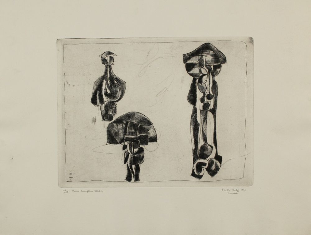 Gravure Hadzi - Three Sculpture Studies