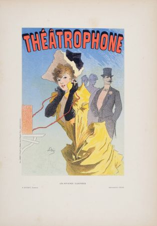 Lithographie Cheret - Théâtrophone, 1896