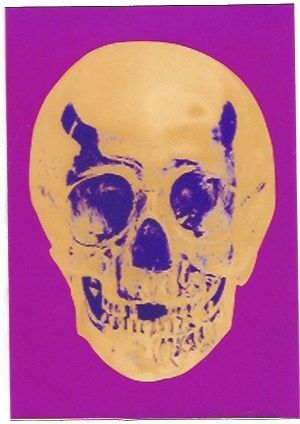 Sérigraphie Hirst - Till Death do us Part - Long life Purple African Gold Purple Imperial Purple Skull