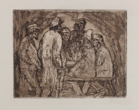 Gravure Nolde - Tischgesellschaft (Regulars' Table)