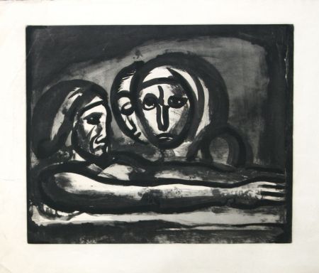 Intaglio Rouault -  Title: 	 Au Presser Le Raisin Fut Foule' #48 (In the Winepress the Grapes were Crushed)