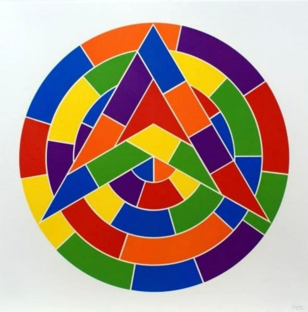 Linogravure Lewitt - Tondo 1 (3 point star)