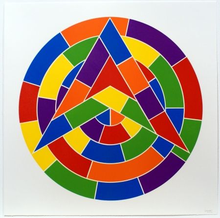 Linogravure Lewitt - Tondo 1 (3 point star)