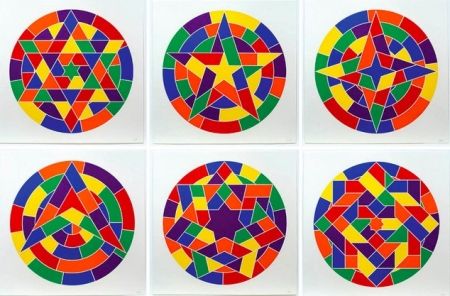 Linogravure Lewitt - Tondo Stars Set of 6