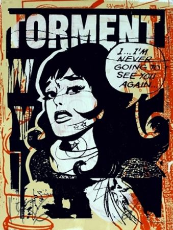 Sérigraphie Faile - Torment in Orange