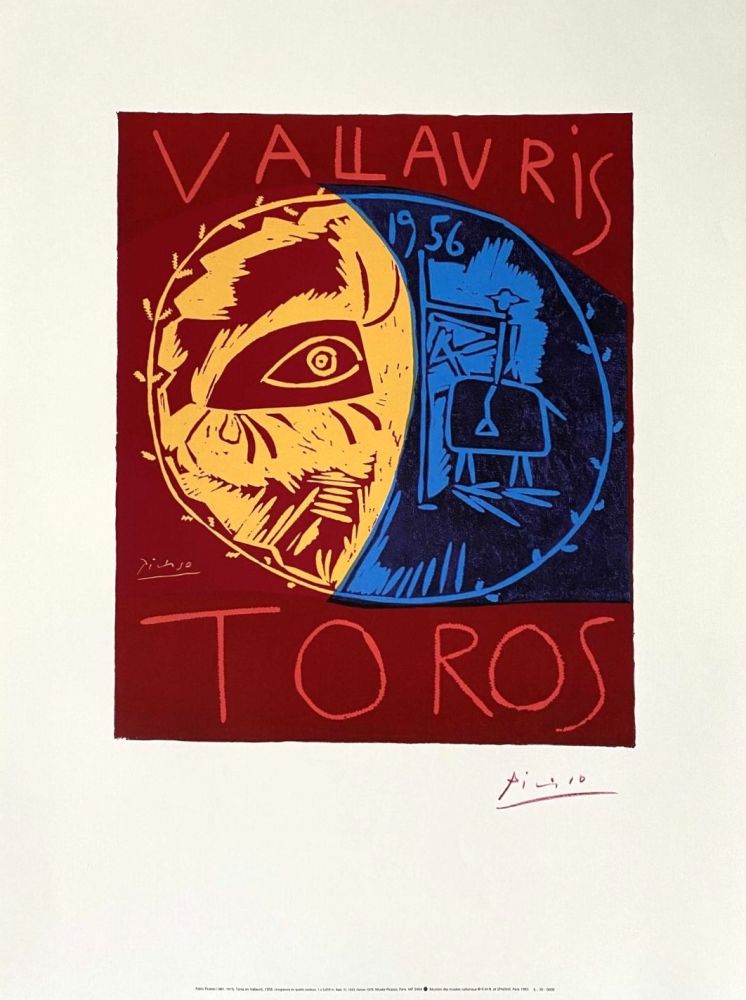 Affiche Picasso - Toros en Vallauris