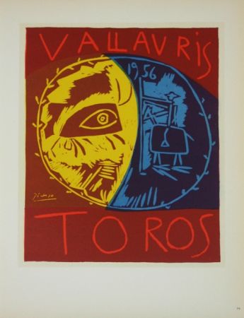 Lithographie Picasso (After) - Toros en Vallauris