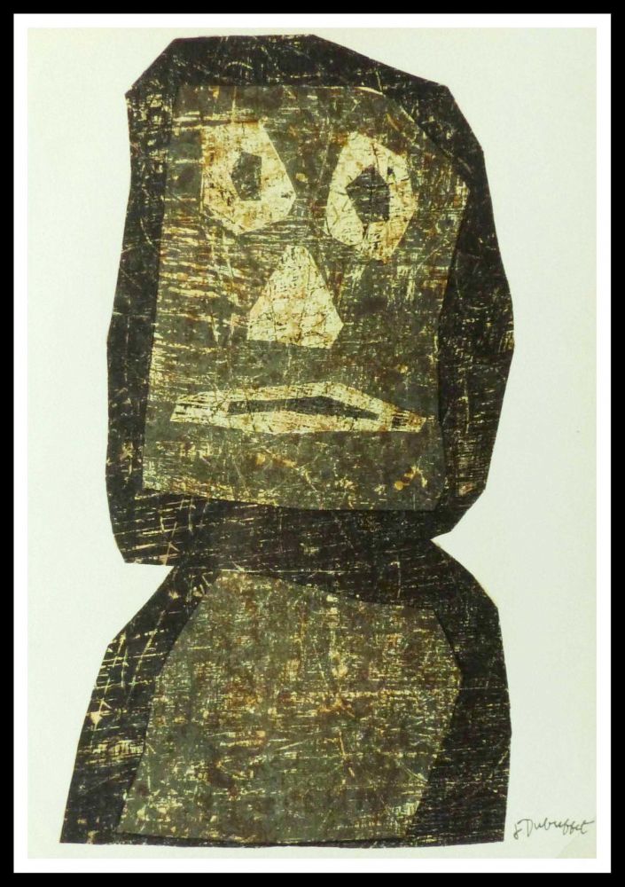 Lithographie Dubuffet - TOTEM MOAI