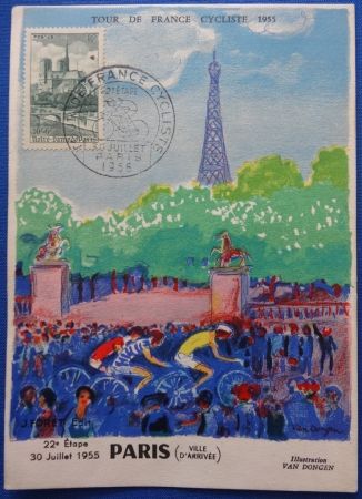Lithographie Van Dongen - Tour de France 1955